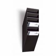 Brochure holder, Durable Flexiboxx A4 6 fag st&aring;ende, sort