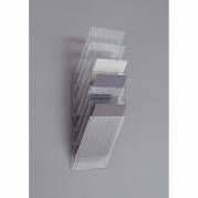 Brochure holder, Durable Flexiboxx A4 6 fag st&aring;ende, transparent