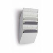 Brochure holder, Durable Flexiboxx A4 6 fag liggende, hvid