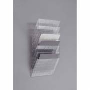 Brochure holder, Durable Flexiboxx A4 6 fag liggende, transparent