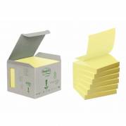 Notes, Post-it, Milj&oslash;, gul, 76x76mm pakke a 6 stk