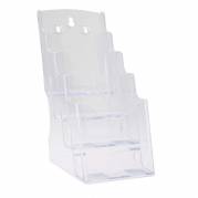 Brochure holder, BNT, A6 4 rum til bord transparent