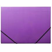 Elastikmappe, Q-Line DKF lilla, M/3 KLAPPER, 210x297mm Karton/elastik
