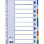Faneblad, Esselte, A4,210x297mm, 10-delt assorteret Pakke med 10 s&aelig;t