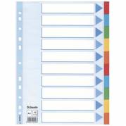 Faneblad, Esselte, A4,210x297mm, 10-delt assorteret Pakke med 10 s&aelig;t