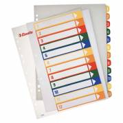 Register, Esselte, MAXI, A4,210x297mm hvid Pakke med 10 s&aelig;t