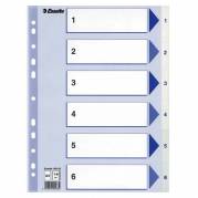 Register, Esselte, A4,210x297mm, hvid kasse a 20 s&aelig;t