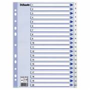 Register, Esselte, A4,210x297mm, gr&aring; Pakke med 10 s&aelig;t