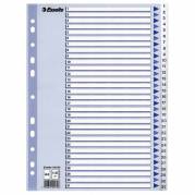 Register, Esselte, A4,210x297mm, gr&aring; Pakke med 10 s&aelig;t
