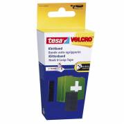 Burretape, TESA Adhesive tape, 20mm x1.00m, sort, kasse a 6 pakker