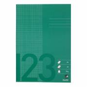 Skoleh&aelig;fte, Bantex, Kvadreret, A4, gr&oslash;n 210x297mm, 70g/m2