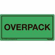 Etiketter, Firkantet, Udvendig vikling 50.00 x 100.00 mm, kraft/PE, Permanent gr&oslash;n, Overpack, rulle a 250 etiketter