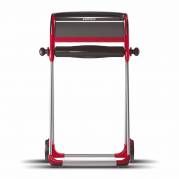 Industripapir dispenser, Tork, W1 Floor Rack Performance, sort/r&oslash;d