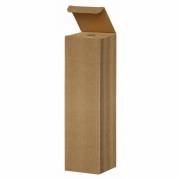 Gave&aelig;ske til vin, udvendig dim: 90 x 90 x 340 mm, indre dim: 90 x 90 x 330 mm 1-lags,B-flute, s&aelig;rligt design Kraftliner, brun, 1 fl., pakke a 20 stk Canvas surface