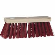 Fejekost, Vikan Broom Wood w/hole for shaft, r&oslash;d/tr&aelig; 320mmx320mm