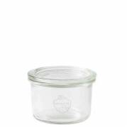 Sylteglas, Rund, &Oslash; 8, h&oslash;jde 56 Glass, transparent, m/l&aring;g pakke a 12 stk Weck F&oslash;devaregodkendt