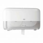 Toiletpapirdispenser ruller, Tork, T7 T7 Mid-Size Twin, hvid 360mmx130mm x 207mm