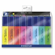 Tekstmarker, Staedtler Textsurfer 364 WP8, 1-5MM, Skr&aring; spids, assorteret 364 WP8, S&aelig;t med 8 dele