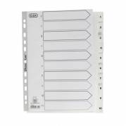 Register, Elba, A4,210x297mm, 1-10, hvid kasse a 20 s&aelig;t
