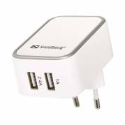 Oplader, Sandberg, Adapter AC charger DUAL USB EU