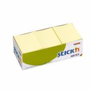 Notes, BNT Stick&acute;n, Notes, gul, 38x50mm pakke a 12 stk