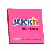 Notes, BNT Stick&acute;n, Neon, r&oslash;d, 76x76mm