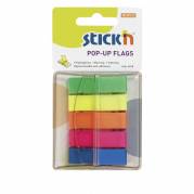 Indexfaner, BNT Stick&acute;n, 5 farver,45 x12mm, assorteret pakke a 200 stk