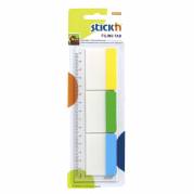 Notes, BNT Stick&acute;n, 3 farver,37x50mm assorteret pakke a 30 ark