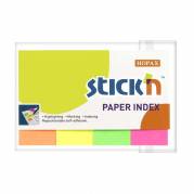 Indexfaner, BNT Stick&acute;n, 4 farver,50 x20mm, assorteret pakke a 200 stk