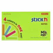Notes, BNT Stick&acute;n, Magic neon assorteret, 127x76mm