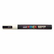Paintmarker, Uni Posca, PC-3M, 0,9-1,3MM Rund spids, hvid, permanent