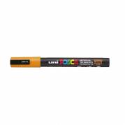 Paintmarker, Uni Posca, PC-3M, 0,9-1,3MM Rund spids, gul, permanent