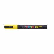 Paintmarker, Uni Posca, PC-3M, 0,9-1,3MM Rund spids, gul, permanent