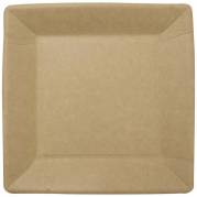 Tallerken frokost, Rund, 230 x 230 mm biologisk nedbrydeligt papir, brun komposterbar, pakke a 50 stk kasse a 8 pakker, palle a 40 kartoner Nordisk svane, F&oslash;devaregodkendt