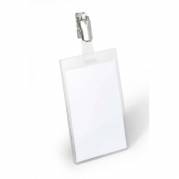 Kongresm&aelig;rker, Durable 60x90, Med stropklemme, transparent pakke a 25 stk