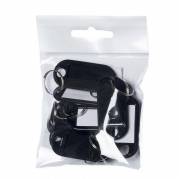 N&oslash;gleskilte, BNT, 50x23 etiketm&aring;l (LxB): 30x15mm, plastik, sort