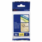 Labeltape, Brother Labeltape, TZEPR831 12mmx8.00m sort/guld
