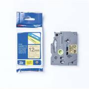 Labeltape, Brother Labeltape, TZEMPGG31 12mmx4.00m sort/metallic