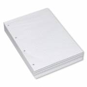 Konferenceblok, Bantex, Kvadreret, A4 hvid, 210x297mm, 60g/m2 4 Huller, Toplimet, blok a 25 ark