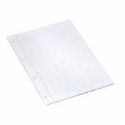 Arbejdsblade, Notesblok, linjeret, A4 hvid, 210x297mm, 80g/m2, blok af 500 ark
