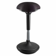 Taburet, Unilux Moove, sort/metallic