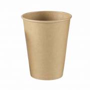 Kaffeb&aelig;ger, Papir + PE, brun, 12oz/340ml karton a 1000 stk, palle 16 kartoner Single wall, F&oslash;devaregodkendt