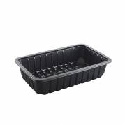 Plastbakke, F&aelig;rch, K 81-60S, 1-rums Rektangul&aelig;r 1800 ml 161x262x59mm PP, sort, karton a 300 stk F&oslash;devaregodkendt