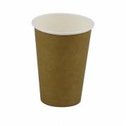 Kaffeb&aelig;ger, Papir + PE, brun, Automat 7oz/200ml, karton a 2500 stk palle 18 kartoner, Single wall F&oslash;devaregodkendt
