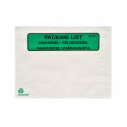 F&oslash;lgeseddellommer, C5, 240 x 180 mm hvid, green-black print Packing list glassine + kraftpapir, karton a 1000 stk