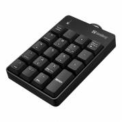 Keypad, Sandberg, sort