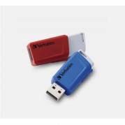 USB, Verbatim, USB Drive Store&acute;N&acute;Click 32GB (2-pack) Red/Blue