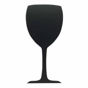 Kridttavle, Securit Silhouette, sort Glas