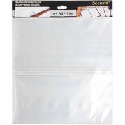 Plastlommer, Securit, transparent, A4 pakke a 10 stk