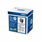 Labeltape, Brother Labeltape, TZE231M5 sort/hvid, kasse a 200 pakker